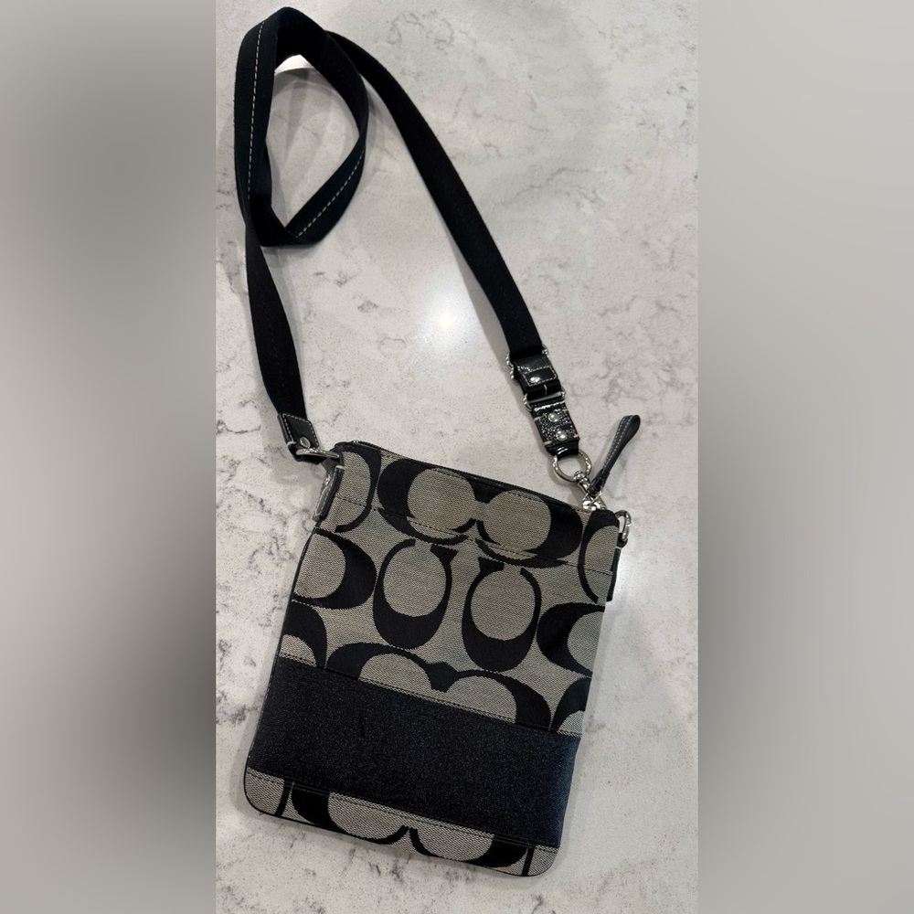 Coach Black and Gray Crossbody Bag